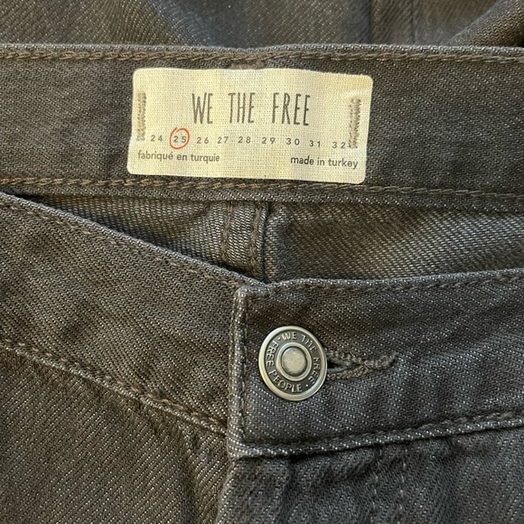 FP We The Free Black Distressed Jeans size‎ 25 - Picture 7 of 9